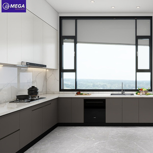 Ensemble d'armoires de cuisine sur mesure étanches avec portes en MDF et quincaillerie 304, résistant à l'humidité, pour le marché mondial - Product Image 1