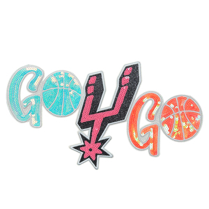 Patch con Paillettes 'Go Spurs Go' da 10 Pollici, Grandi Patch <span class=keywords><strong>per</strong></span> Giubbotti in Denim, Distintivo <span class=keywords><strong>per</strong></span> Tifosi di Basket Texas Game Day - Product Image 4