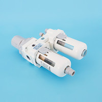 Combinaison filtre-régulateur-lubrificateur d'air comprimé blanc AC4010-04 1/2 - Filtre-régulateur d'air pneumatique