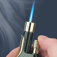 Briquet Honest Twin Towers à flamme jet, briquet à gaz butane, grande capacité, briquet gonflable
