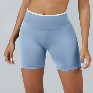 Shorts de sport serrés à blocage de couleur sans couture femmes pêche hanche levage course en plein air Fitness Yoga cyclisme Shorts - Product Image 4