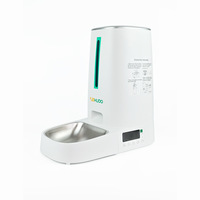 Distributeur automatique de nourriture pour animaux de compagnie avec WiFi et Bluetooth pour téléphone portable, distributeur de nourriture intelligent programmable pour chats, chiens et animaux de compagnie (plastique)