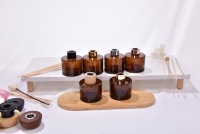 Flacon diffuseur de parfum et d'huiles essentielles en verre dépoli mat de luxe 120 ml, avec bouchon à vis, écologique et recyclable
