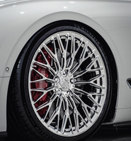 Velg Chrome Multi-Y Spoke Forged Alloy 5*112 18-24 Inch untuk Mercedes Maybach Bentley Continental GT