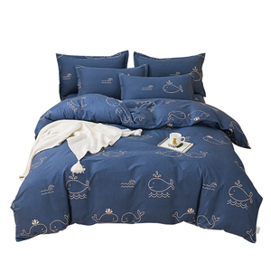 Parure de lit 4 pièces en coton 100 % personnalisée, tailles King, Queen et Full, super douce, luxueuse, imprimée, vente en gros - Product Image 5