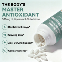 Capsules de Glutathion OEM 60 unités 500mg pour Adultes Antioxydant et Soutien Cellulaire