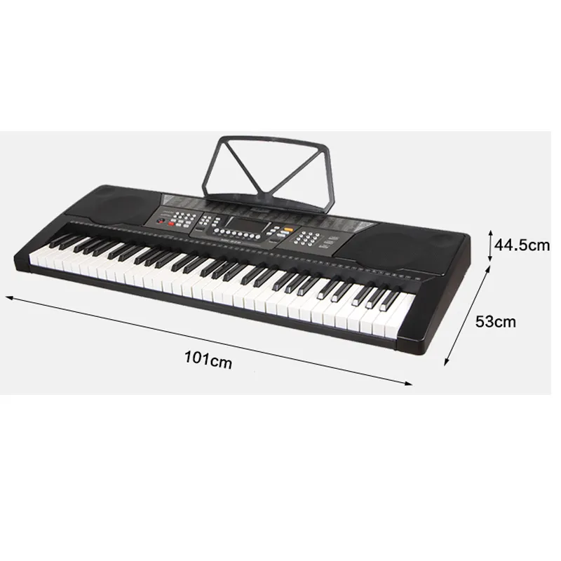 Professionele Piano Dubbele Katrol Usb Functie Piano Elektrische Orgel Muziekinstrumenten Elektronische Piano Keyboard 61 Toetsen Midi