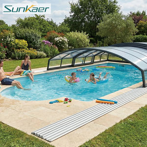 Sunaker <span class=keywords><strong>Véranda</strong></span> coulissante en aluminium motorisée pour extérieur, toit en verre <span class=keywords><strong>rétractable</strong></span> électrique, enclos de <span class=keywords><strong>piscine</strong></span> motorisé - Product Image 4