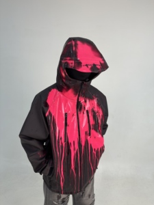 Ensemble de veste coupe-vent imperméable Yingling à changement de couleur avec passepoil réfléchissant personnalisé, survêtement thermique actif pour homme - Product Image 4