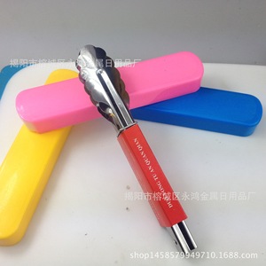 Pinces alimentaires en acier inoxydable de 9 pouces, multi-usages, pour la cuisson, la viande, le barbecue, durables, avec impression de logo - Product Image 1