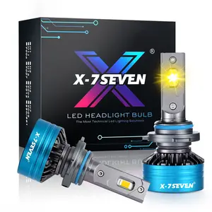 X-7SEVEN Apollo Yellow h7 28000lm OEM ODM color led yellow fog light headlight kits h11 auto parts car h4 led headlight bulbs