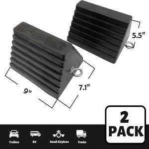 Cales de pneu d'arrêt de roue en caoutchouc haute résistance <span class=keywords><strong>cale</strong></span> bouchon de pneu antidérapant anti-roulis voiture Van camion <span class=keywords><strong>camping</strong></span>-<span class=keywords><strong>car</strong></span> bloc d'arrêt de stationnement - Product Image 3