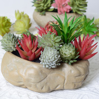 Xinwei simulation bonsaï ing velours mini homme succulentes accessoires plante verte bricolage décoration de la maison tarte