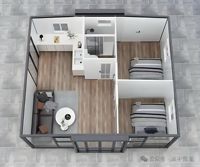 Maison Modulaire de Luxe en Conteneur de 40 Pieds, Bâtiment de Bureau Préfabriqué Démontable, Extension de Toit, Panneaux Sandwich, Centre Commercial, Hôtel