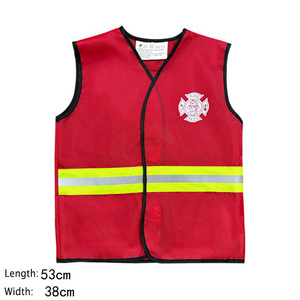 Gilet Riflettente per Bambini e Bambine, Costume da Vigile del Fuoco, Poliziotto, Operaio Edile, per Giornata delle Carriere e Cosplay - Product Image 4