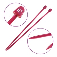 10 paires d'aiguilles à tricoter portables en plastique de 25 cm, 2,0 mm-6,5 mm, à pointe unique, pour écharpes, pulls et vêtements