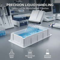 Réservoir de réactifs stérile jetable 25ml 50ml 100ml PS PET à fond en V pour pipette multicanal et cuve à liquide