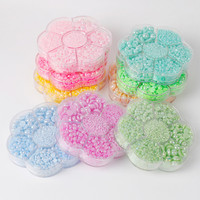 Vente en gros de perles plates en plastique de différentes tailles, 2800 pièces, pour la fabrication de bijoux, cheveux brillants, bricolage, scrapbooking, artisanat