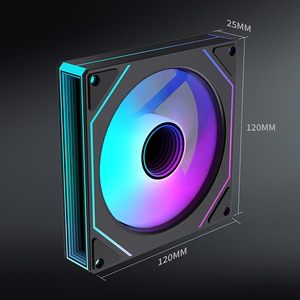 للبيع بالجملة من مصنع Lovingcool ملحقات الكمبيوتر حجم هواء كبير PWM تحمل السوائل ، مروحة حافظة ARGB - Product Image 6