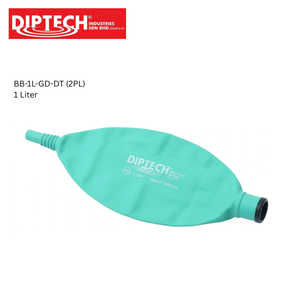 Sac respiratoire jetable vert sans latex à deux plis en néoprène 1 litre taille enfant avec raccord de 22 mm OEM - Product Image 1