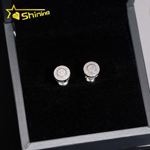 925 серьги-гвоздики из муассанита в стиле хип-хоп - Product Image 4