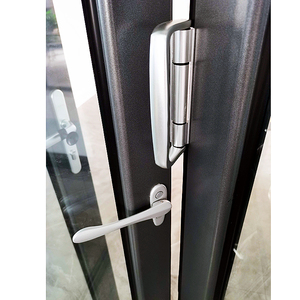 Véranda insonorisée accordéon portes coulissantes pliables à deux volets en Aluminium porte extérieure pliante en verre - Product Image 5