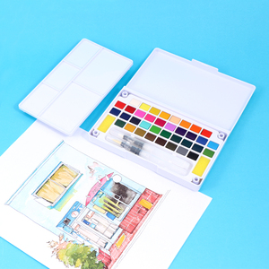 Kits de peinture <span class=keywords><strong>aquarelle</strong></span> FOSKA, design <span class=keywords><strong>voyage</strong></span>, cadeau idéal, avec 12/36 couleurs vives pour la création de cartes, les illustrations, la peinture, la calligraphie - Product Image 6