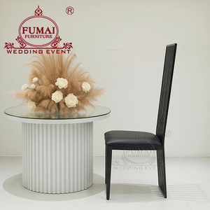 FUMAI Modern Black Slat <b>Back</b> Hotel <b>Chair</b> PU Leather Seat Tapered Legs Indoor Commercial Furniture - Product Image 2