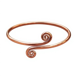 Elegant Copper <b>Bracelet</b> With Clasp Handmade Designer Jewelry For Casual And Formal Outfit Styling - Product Image 1