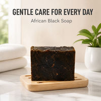Savon noir africain fait main 150g, savon nettoyant solide pour le visage et le corps, OEM ODM, étiquette privée