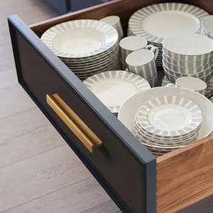 Manija de cajón de 7 marcos de gama alta moderna, acero cepillado de cobre largo para armario, herrajes para armario, herrajes para armario - Product Image 6