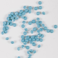 Fixation de cire optique, 1-3mm, en vrac, coupe ronde brillante, synthétique, pierre nano turquoise, en Stock
