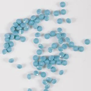 Wax Instelling 1-3Mm Bulk In Voorraad Ronde Briljant Geslepen Synthetische Nano Turquoise Steen
