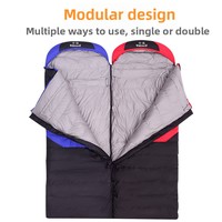 Sac de couchage d'hiver extra-épais en nylon 320T indéchirable, style enveloppe, pour le camping, les voyages et les siestes en extérieur