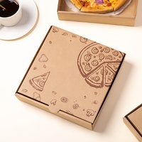 Pizza-Box Lebensmittelverpackung für Biryani und Reis zum Mitnehmen Einweg-Kraftpapierbox mit Belüftungslöchern