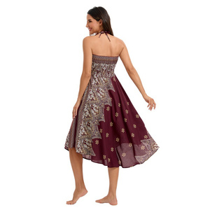 Vestido Bohemio al por Mayor para Mujer, Falda Larga Bohemia para la Playa, 2 Formas de Usar, Envío Directo - Product Image 5