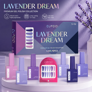 Set de Esmalte de Uñas en Gel BIN Lavender Dream, 12 ml, Tonos Púrpura, Kit de Esmalte en Gel Vibrante y Altamente Pigmentado, Gel UV Removible para Primavera - Product Image 1