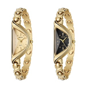 Orologio da donna retrò in oro con movimento al quarzo, quadrante dalla forma unica, stile avant-garde e lusso leggero, cassa robusta in lega - Regalo perfetto - Product Image 5