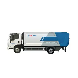 Novo caminhão compactador manual de lixo para serviço pesado com bomba de motor confiável e caixa de câmbio para coleta de lixo