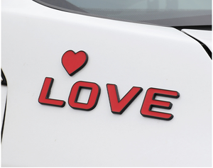 Nuevo negro y rojo 3D 26 letras coche emblema DIY número Metal coche insignia con calor más signo + - Product Image 6