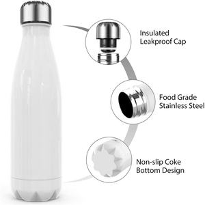 Bouteille d'eau en acier inoxydable Topnovo à double paroi 500 ml, nouveaux produits 2025, avec logo personnalisé, vente en gros en vrac, bouteilles d'eau de sport - Product Image 3