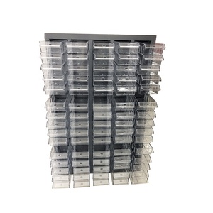 75 transparent plastic drawer Customized bin steel metal parts storage cabinet
