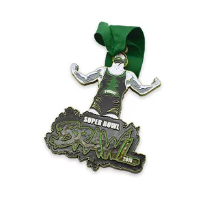 럭비 아연 합금 무료 맞춤형 금속 공예 스포츠 메달 및 트로피 메달