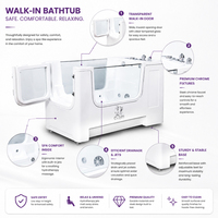 Machine de nettoyage pour animaux de compagnie Dpbathe avec design de vidange rapide pour un changement d'eau efficace