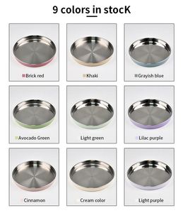 9 Inch Non-Slip Stainless Steel Dinner & Snack Plates with Silicone Sleeve Dishwasher Safe <b>Kids</b> <b>Dining</b> Non-Divided Design - Product Image 6