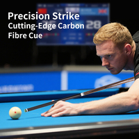 Coupelle de billard professionnelle CUPPA avec fût en fibre de carbone, embout de 12,5 mm, joint radial 3/8-8, équipement sportif adapté aux débutants