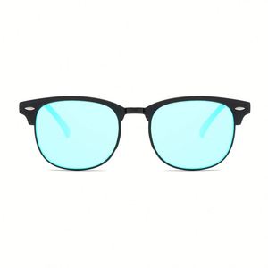 แว่นกันแดดกรอบครึ่งสีแดงเขียวสำหรับผู้ชายและผู้หญิงแฟชั่นปี 2025 โลโก้แบบกำหนดเอง สำหรับผู้ที่มีภาวะตาบอดสี - Product Image 5