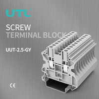 Bloc de bornes à vis haute tension pour rail DIN UUT-2.5-GY 0.2-4mm² 24A 1000V Remplace le bloc de bornes de câblage UK2.5B
