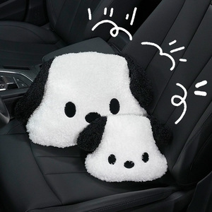 Coussin de soutien lombaire pour appuie-tête de voiture, motif chien noir et blanc, pour toutes les saisons, soulagement de la pression - Product Image 4