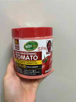 Gommage exfoliant à la tomate de haute qualité pour le visage et le corps, hydratant, éliminant les cellules mortes et les peaux de poulet. 500g